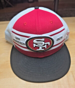New Era San Francisco 49ers Banner A-Frame 9FIFTY Trucker Snapback Hat NFL Mesh